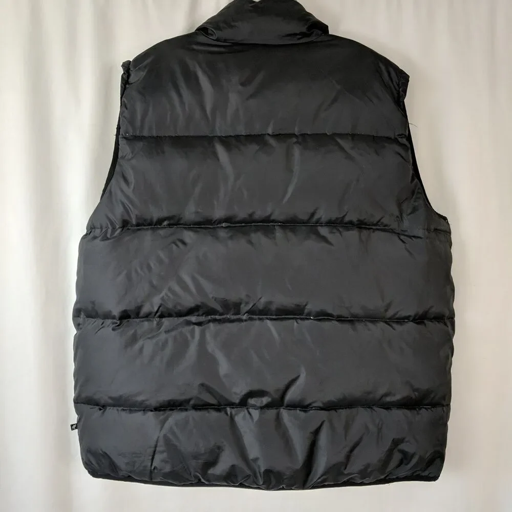 Moose Creek Puffer Vest Reversible Men Size XL Gray Black Pockets Down Feather